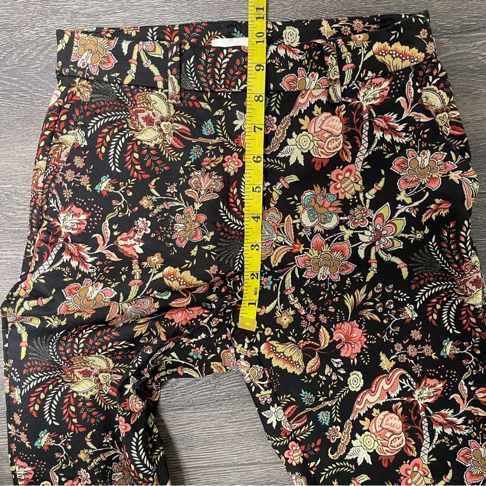 H&M Cigarrette Trousers Floral Patterned Pants Size 4 - Picture 5 of 7